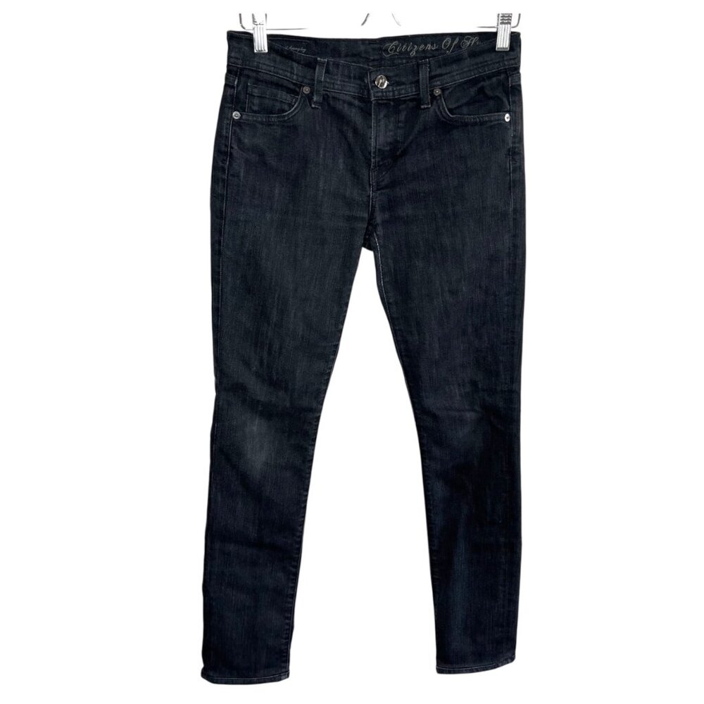 Citizens Of Humanity Black Avedon Stretch y2k Low Cut Skinny Leg Jeans Size 27